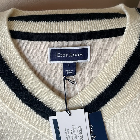 NWT Never worn. Men’s Club Room V-neck sweater. - Picture 4 of 7